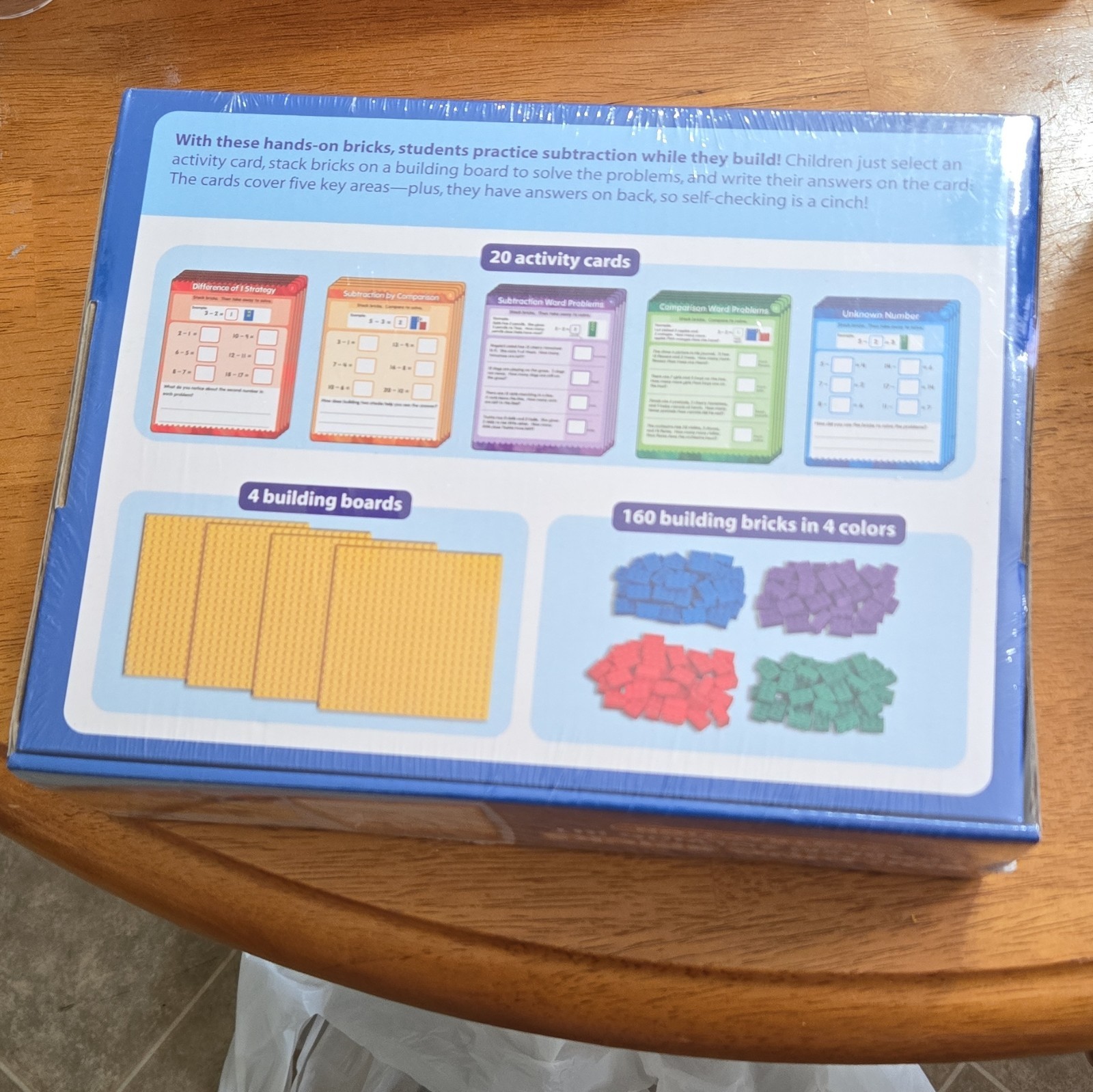 Lakeshore Building Bricks Problem Solving Kit Subtraction Ages 4-7 in plastic