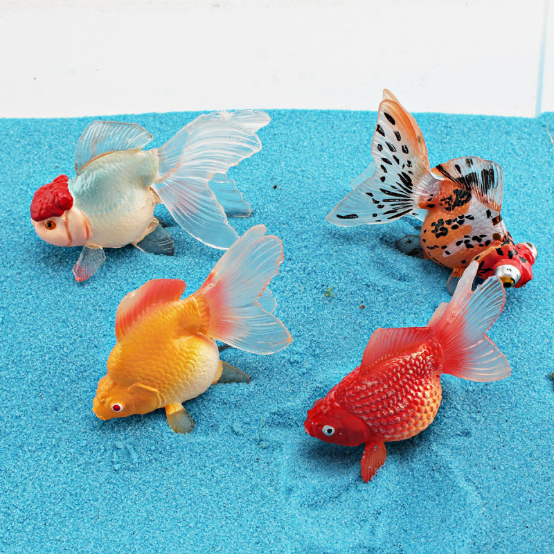 6PCS Simulation Goldfish Model Aquarium Ornaments Fish Tank Landscape Decoration