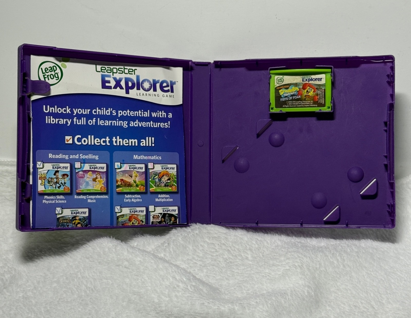 LeapFrog Leapster Explorer SpongeBob SquarePants Fists of Foam Complete