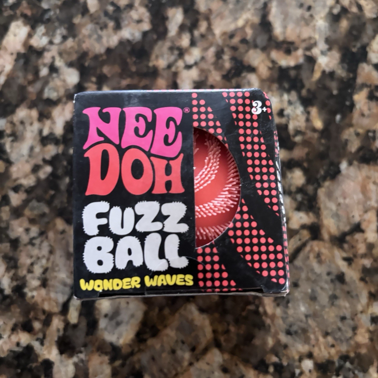 NeeDoh Fuzz Ball Wonder Waves Orange Squishy Stress Ball Nee Doh Fuzzball New