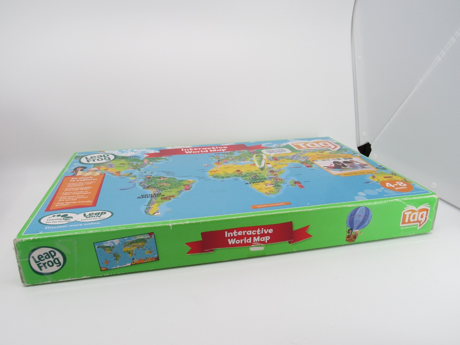 Leap Frog Interactive World Map 2 Sided Tag Read System Pen Included