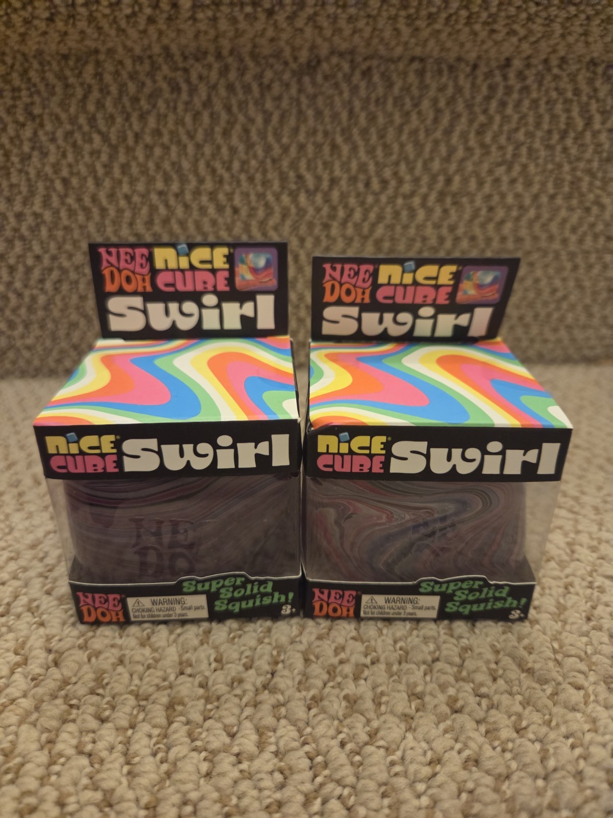 Needoh Swirl Nice Cube Purple & Black