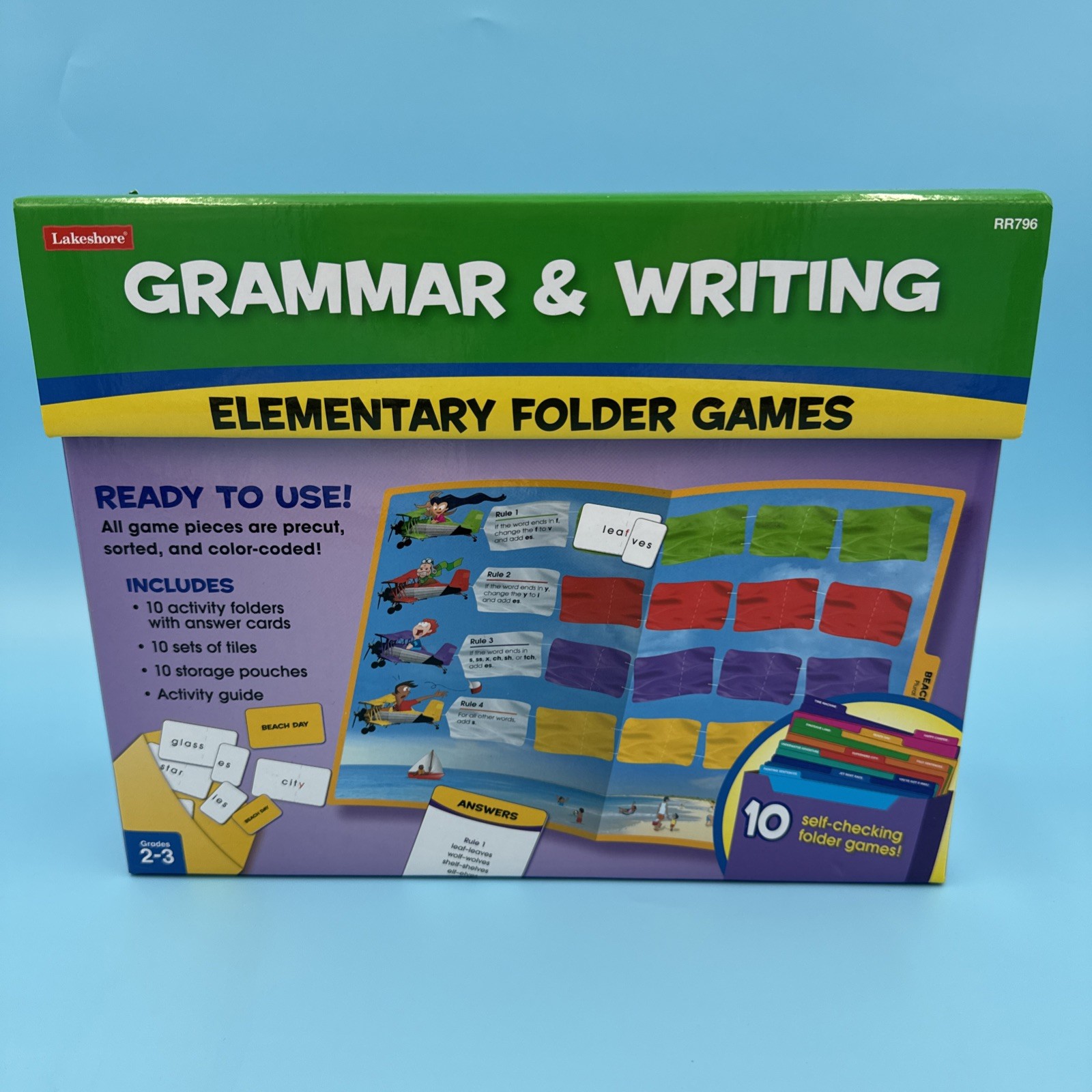 Lakeshore Grammar & Writing Folder Game Library RR796 Open Box