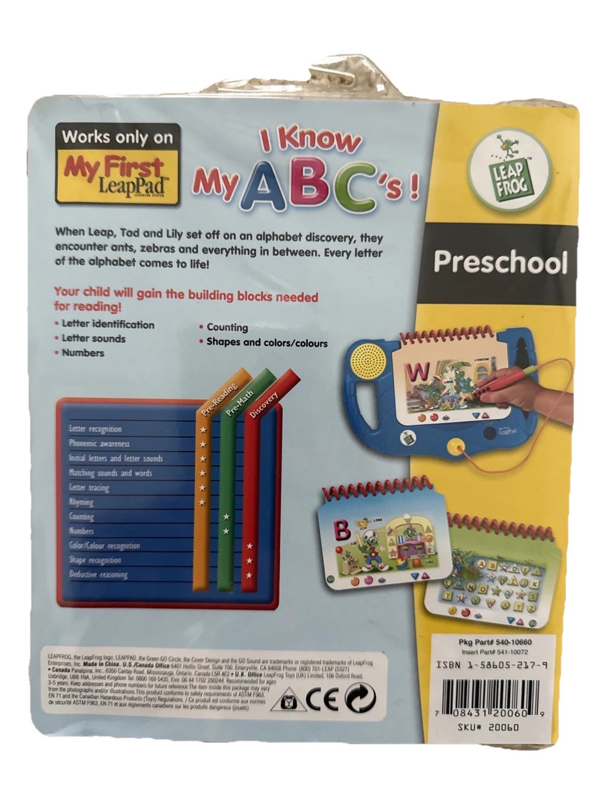 Leap Frog My First LeapPad: I Know My ABCs Interactive Book & Cartridge