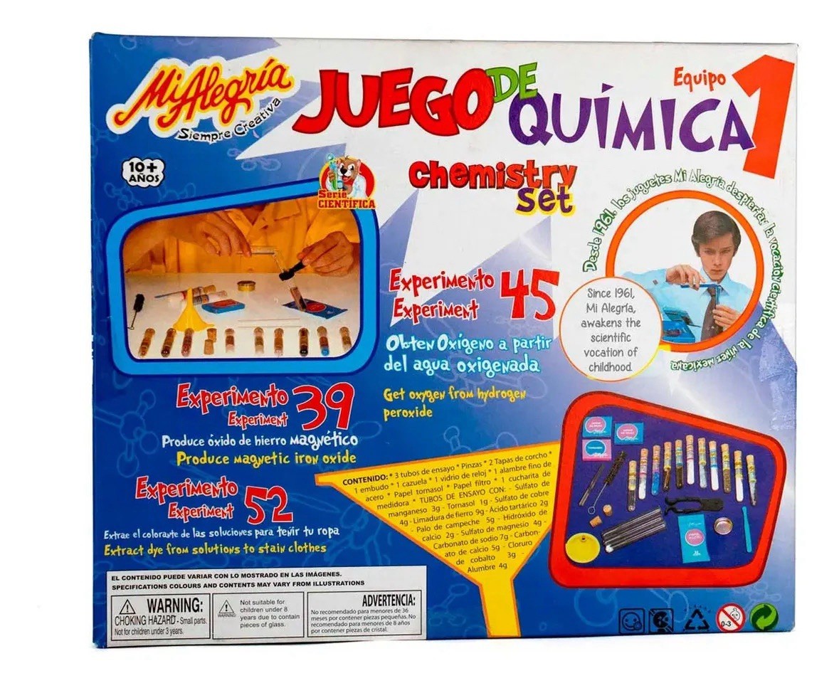 Mexican Toy Juego De Quimica Chemistry Set 56 Experiments Made In Mexico