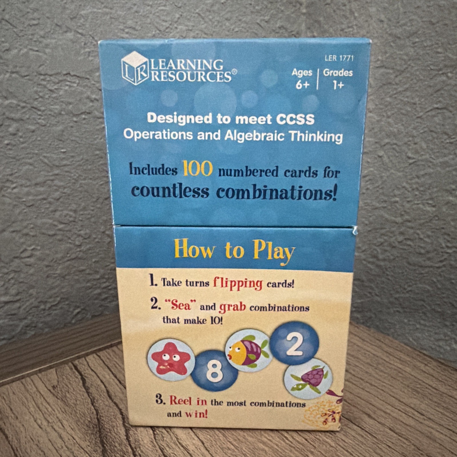 Learning Resources I Sea 10! Math Game “Catch” Combos of 10 Ages 6 Grade 1 +