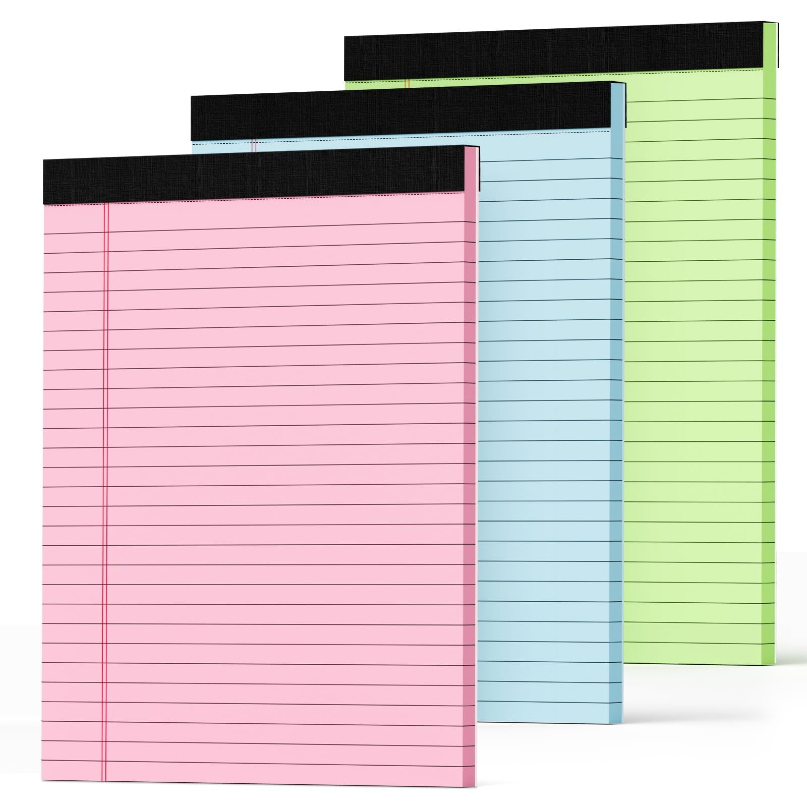 Zaviko Legal Pads 8.5 x 11 Colored Note Pads 8.5 x 11, 3 Pack Notepads 8.5×11…
