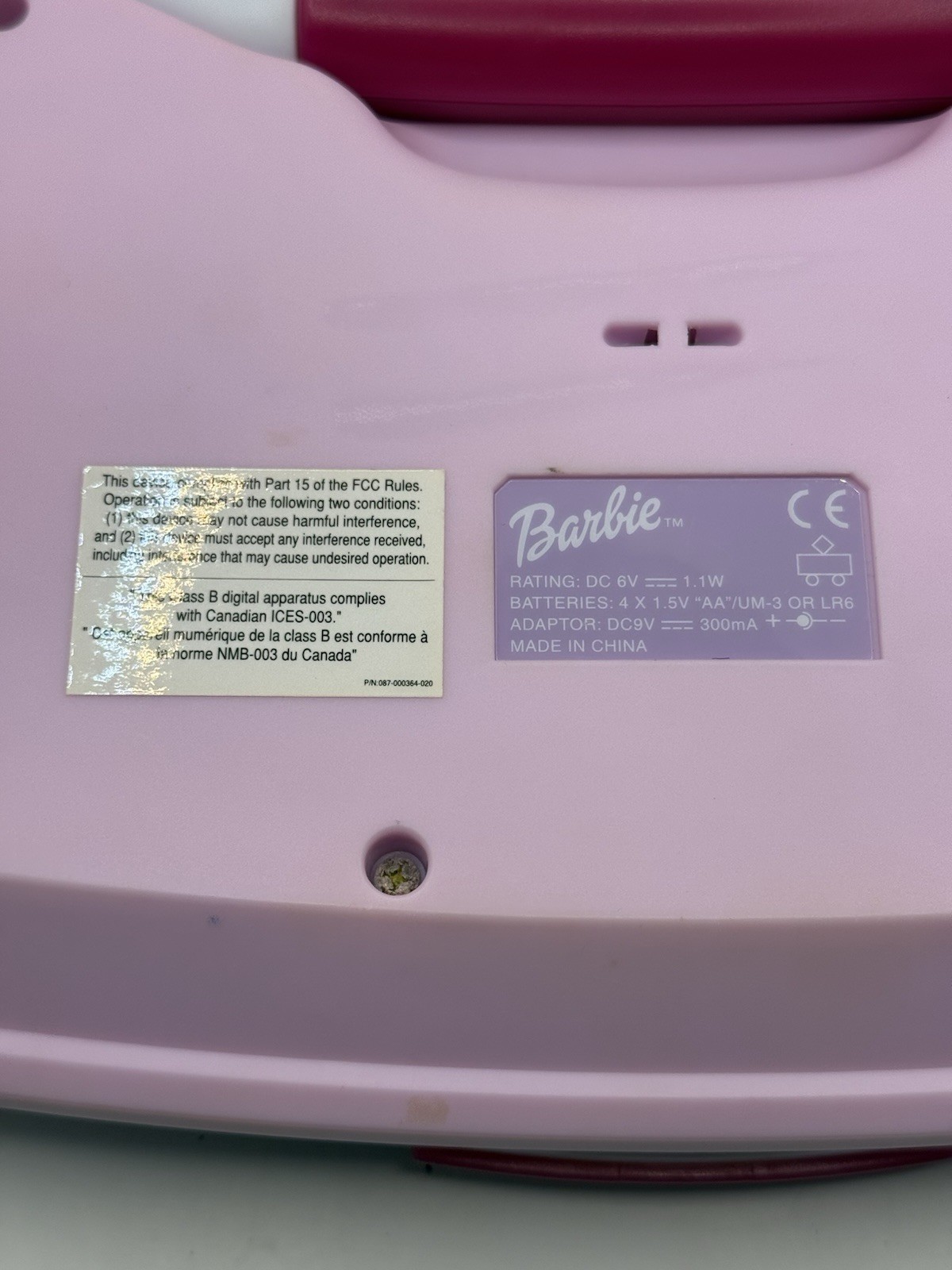 Barbie B-Book Learning Laptop Oregon Scientific 2002 w/Manual Mouse Pad TESTED