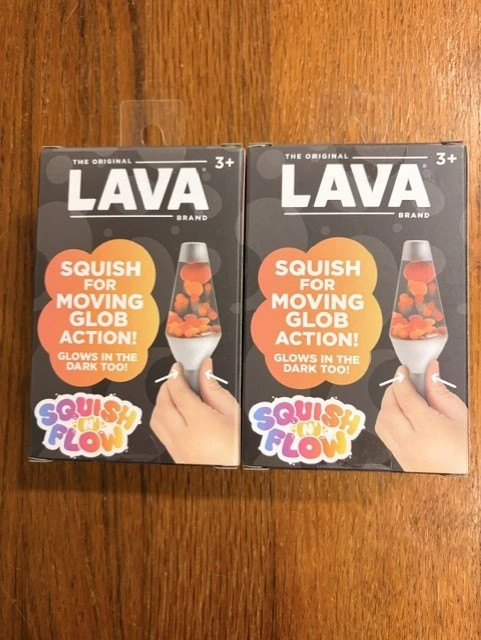 Schylling LAVA Squish N Flow NeeDoh LAVA Lamp Toy Glow in the Dark NEW 2 Pack