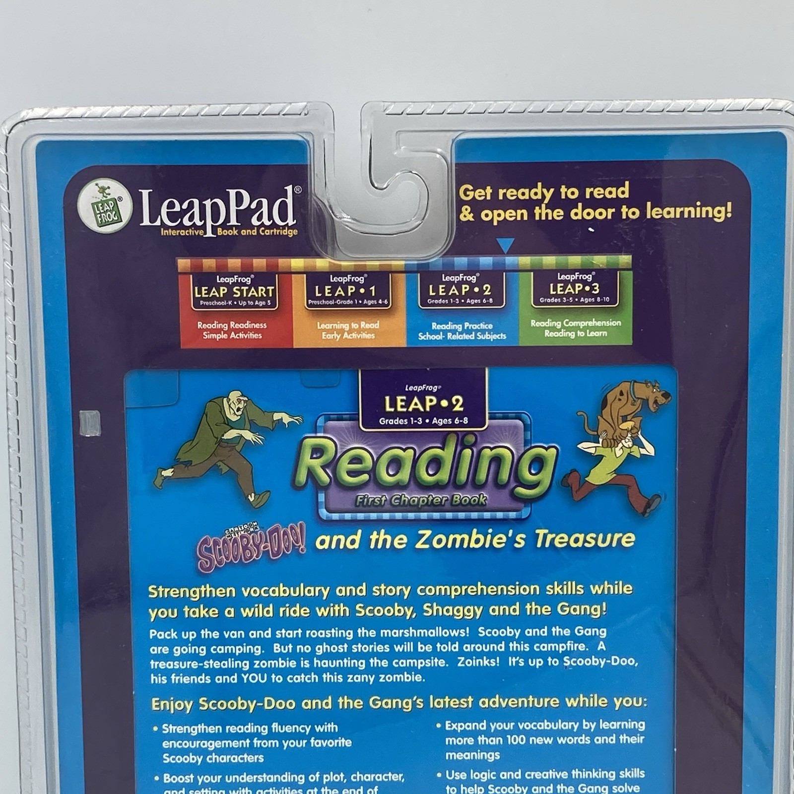 Leap Frog Leap Pad Leap 2 Scooby Doo & Zombie Treasure Book Cartridge 2001 NOS
