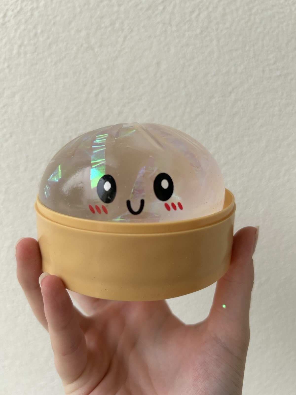 Rare Clear Iridescent Viral Rainbow Mystery Steam Bun Dumpling Squishy Kawaii