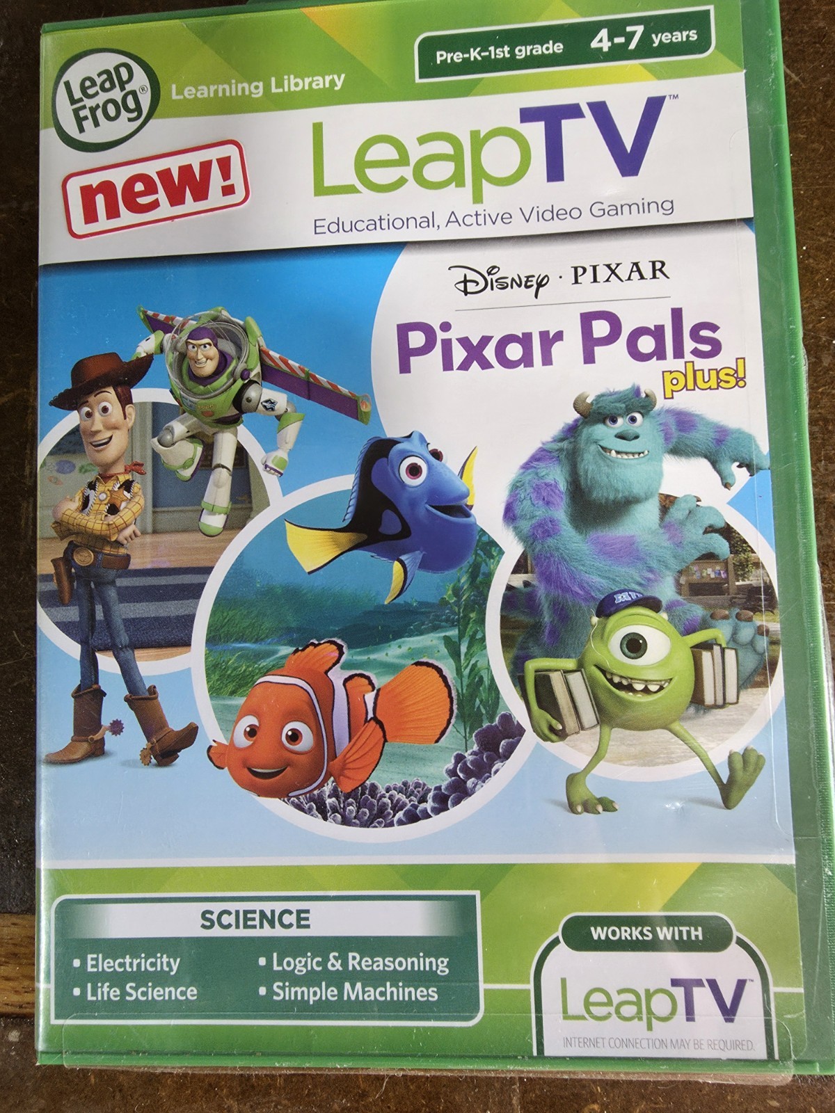 LeapFrog Leap TV Disney Pixar Pals Plus! Science Educational Active Video Game