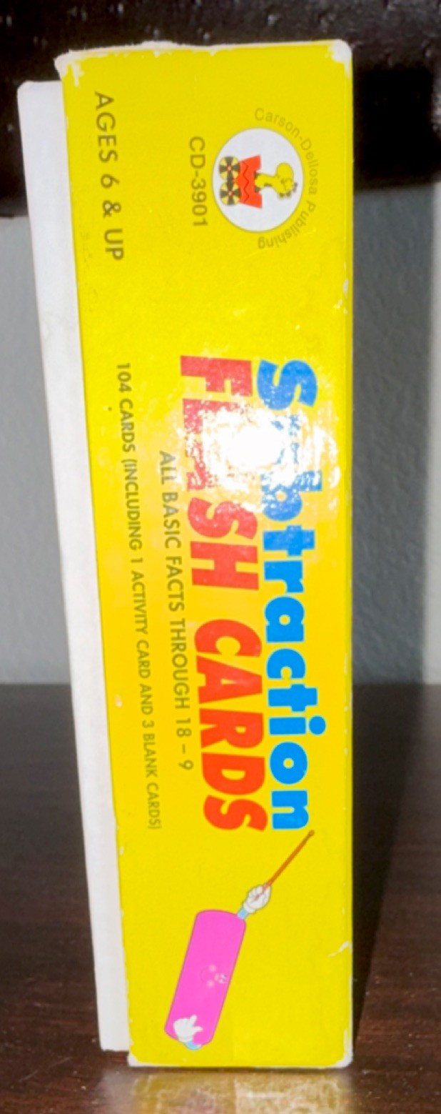 Carson Dellosa Publishing Subtraction Flash Cards Ages 6 & Up CD-3901