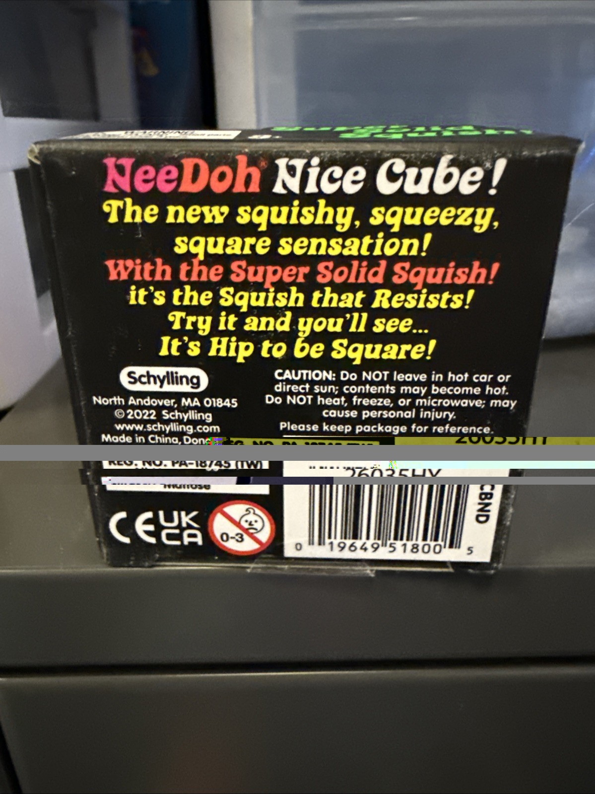 Nee Doh Nice Cube PURPLE ICE Super Solid Squish Authentic NEW Needoh