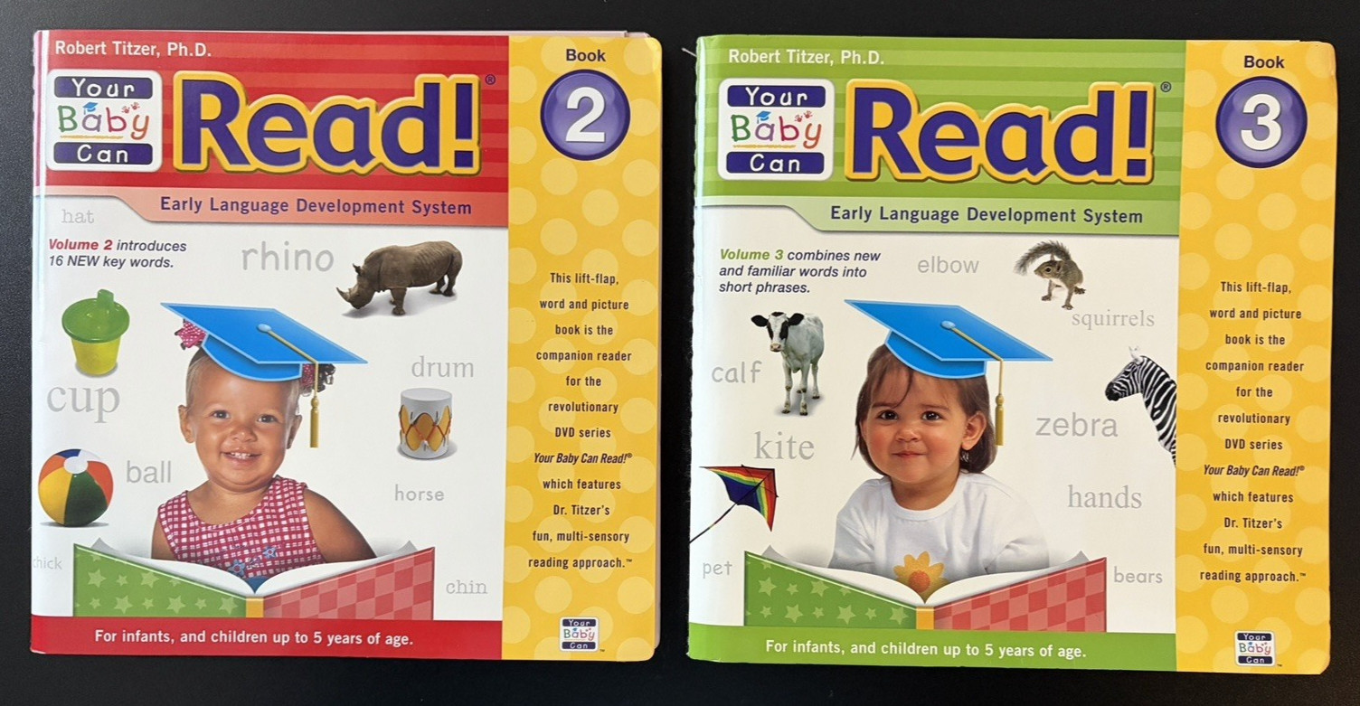 ROBERT TITZER PHD YOUR BABY CAN READ EARLY LANGUAGE DEVELOPMENT LOT CARDS BOOKS