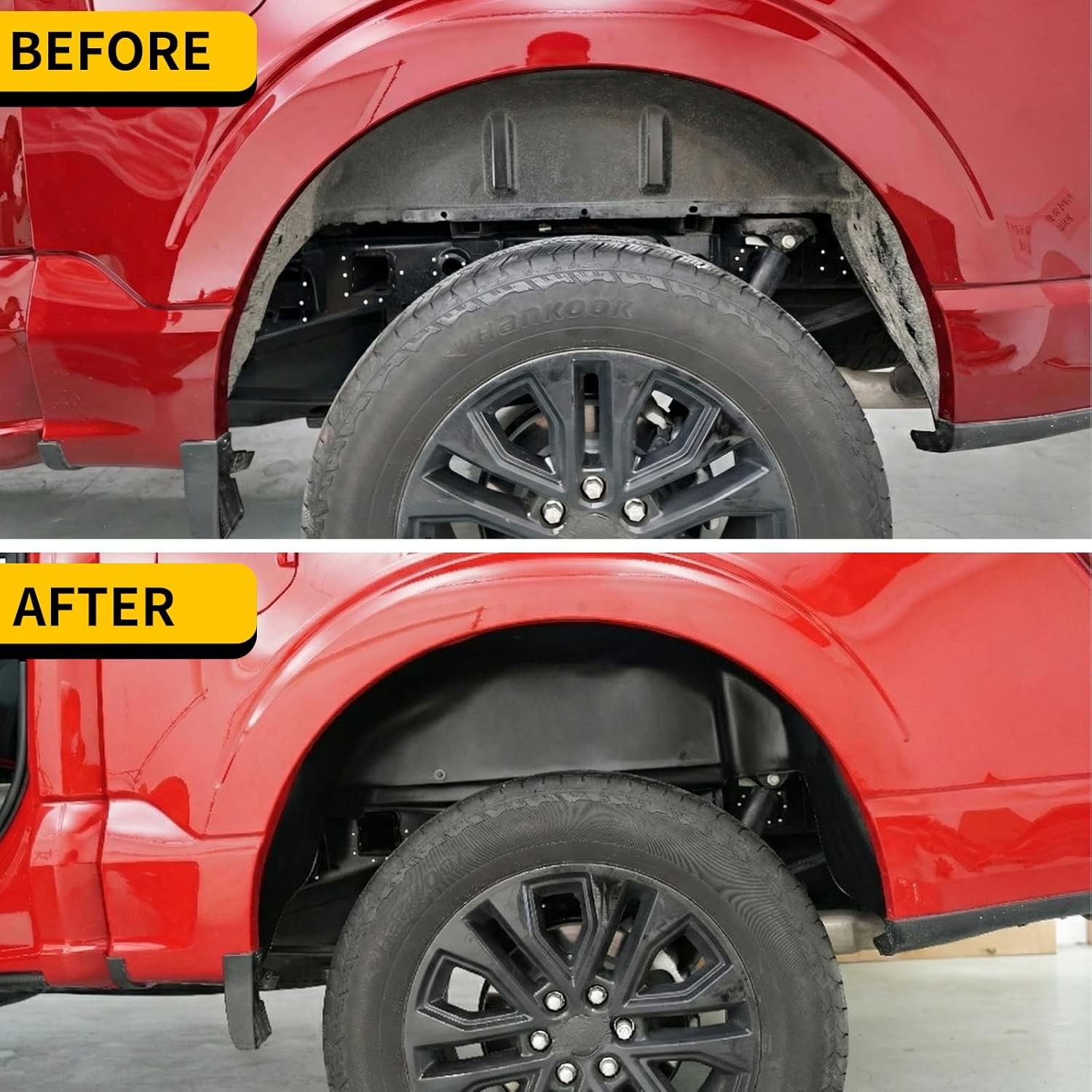 F150 Wheel Well Guards 2021-2025 No Drill Rear Liners