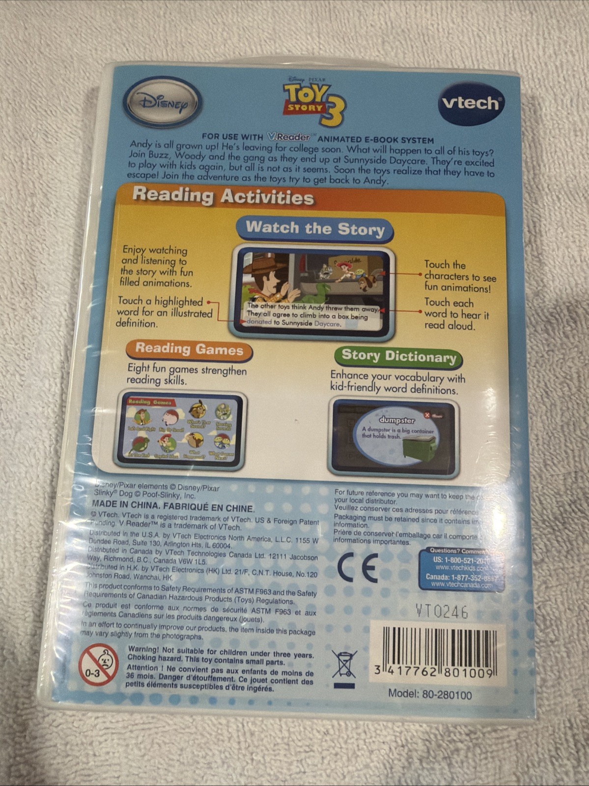 V.Reader Hello Kitty – Toy Story 3 Cartridges 3-5 years Learning Games Sealed