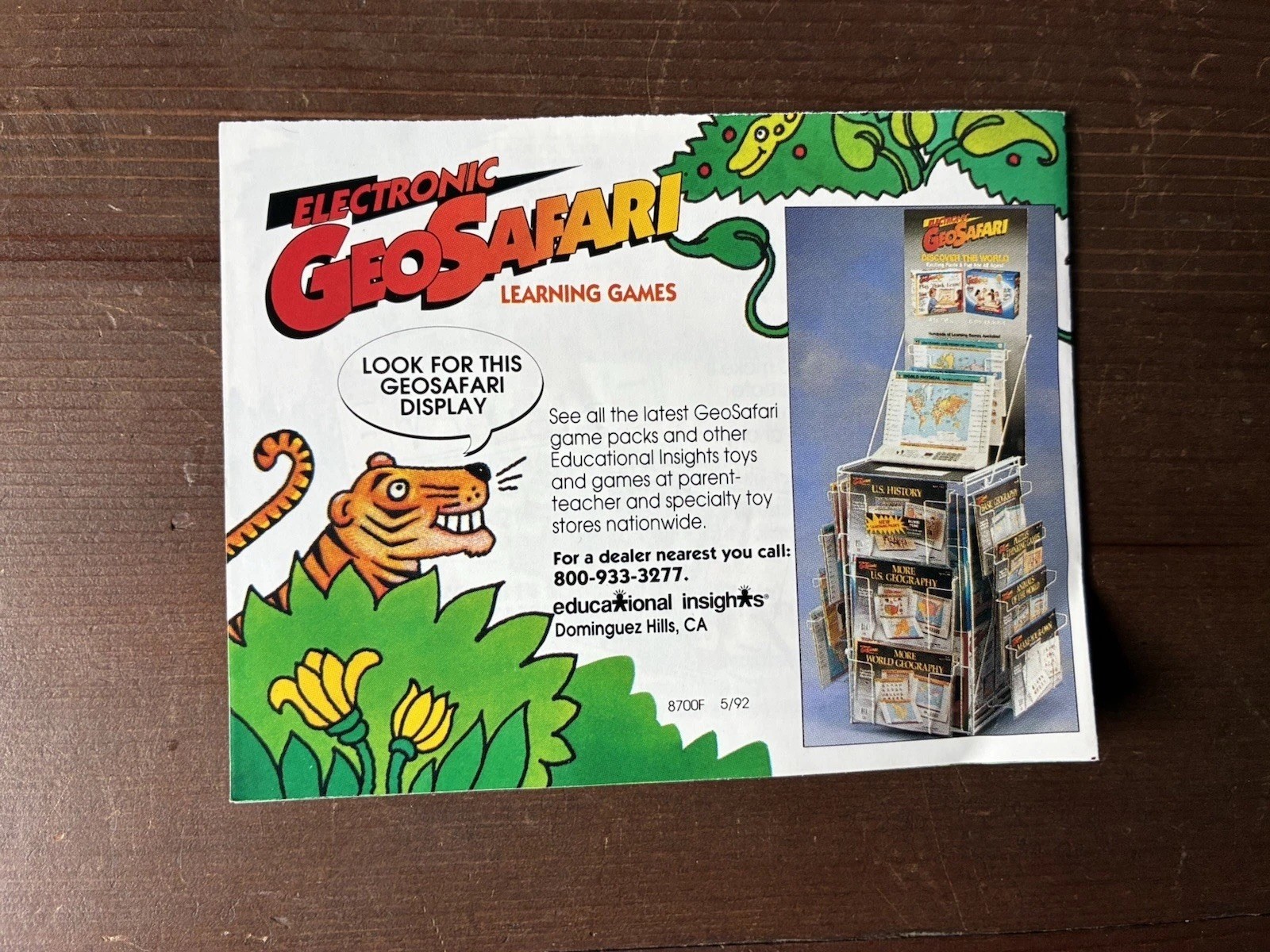 Vintage GeoSafari Geo Safari EI-8700 Electronic Learning Game with 20 Lessons