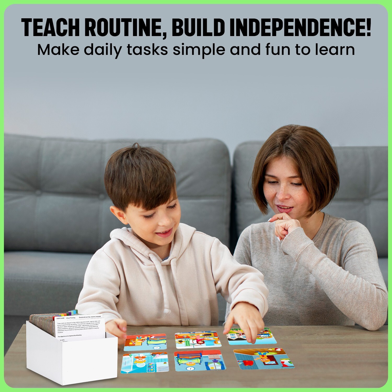 Sequence for Kids: Daily Routine Cards; Speech Therapy Material