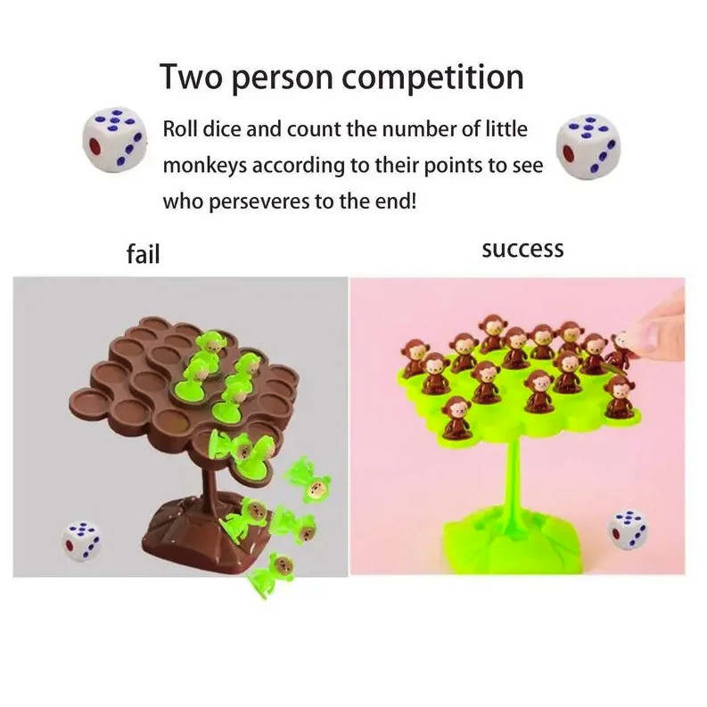 1set Monkey Balance Math Toy Kids Learning Scale Counting Game – NEW