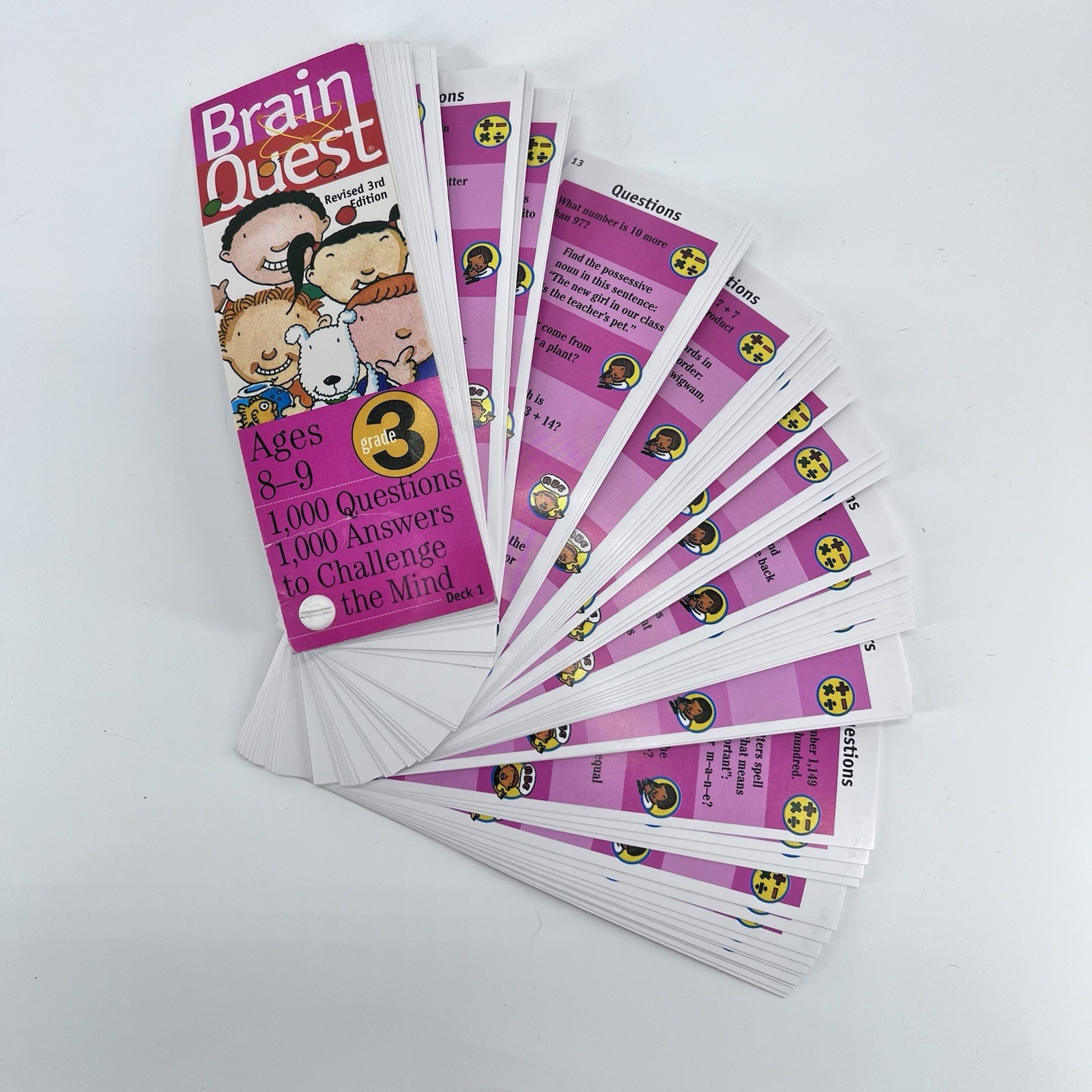 Brain Quest Grade 3 / Ages 8-9 ~ 1,000 Questions & Answers- Workman 2 Deck