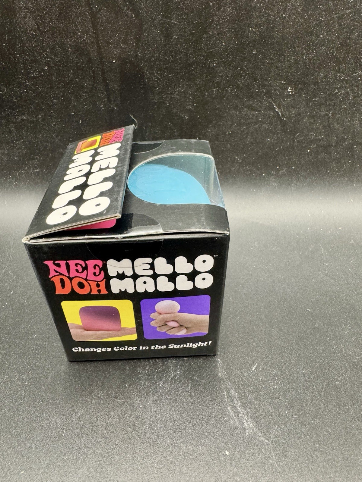 Nee Doh Mello Mallo Blue Color-Changing Gel Squeeze Stress Ball Toy Authentic