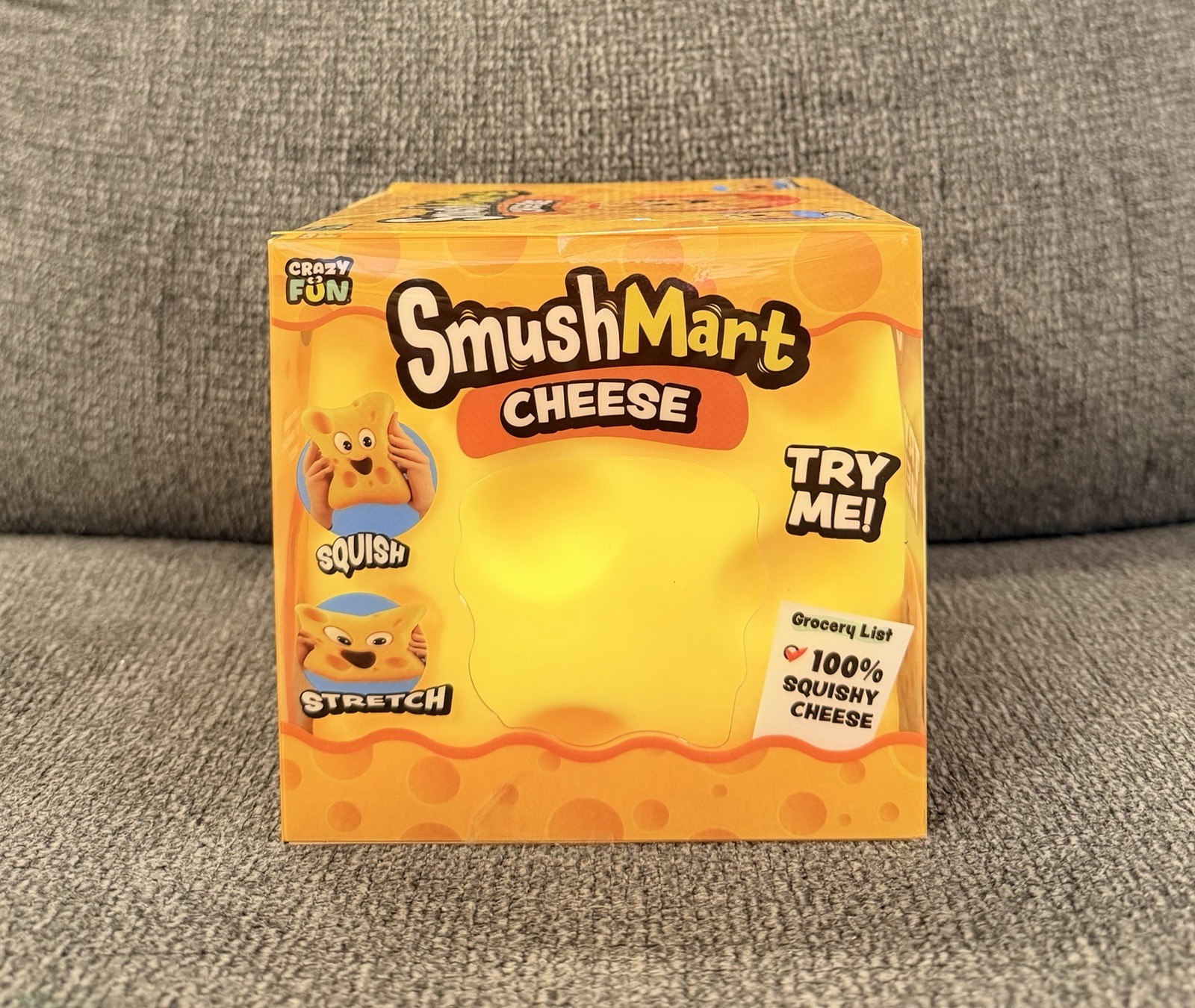 RMS Crazy Fun SmushMart Cheese Squishy Squeezy Stretch Sensory Toy TIK TOK VIRAL