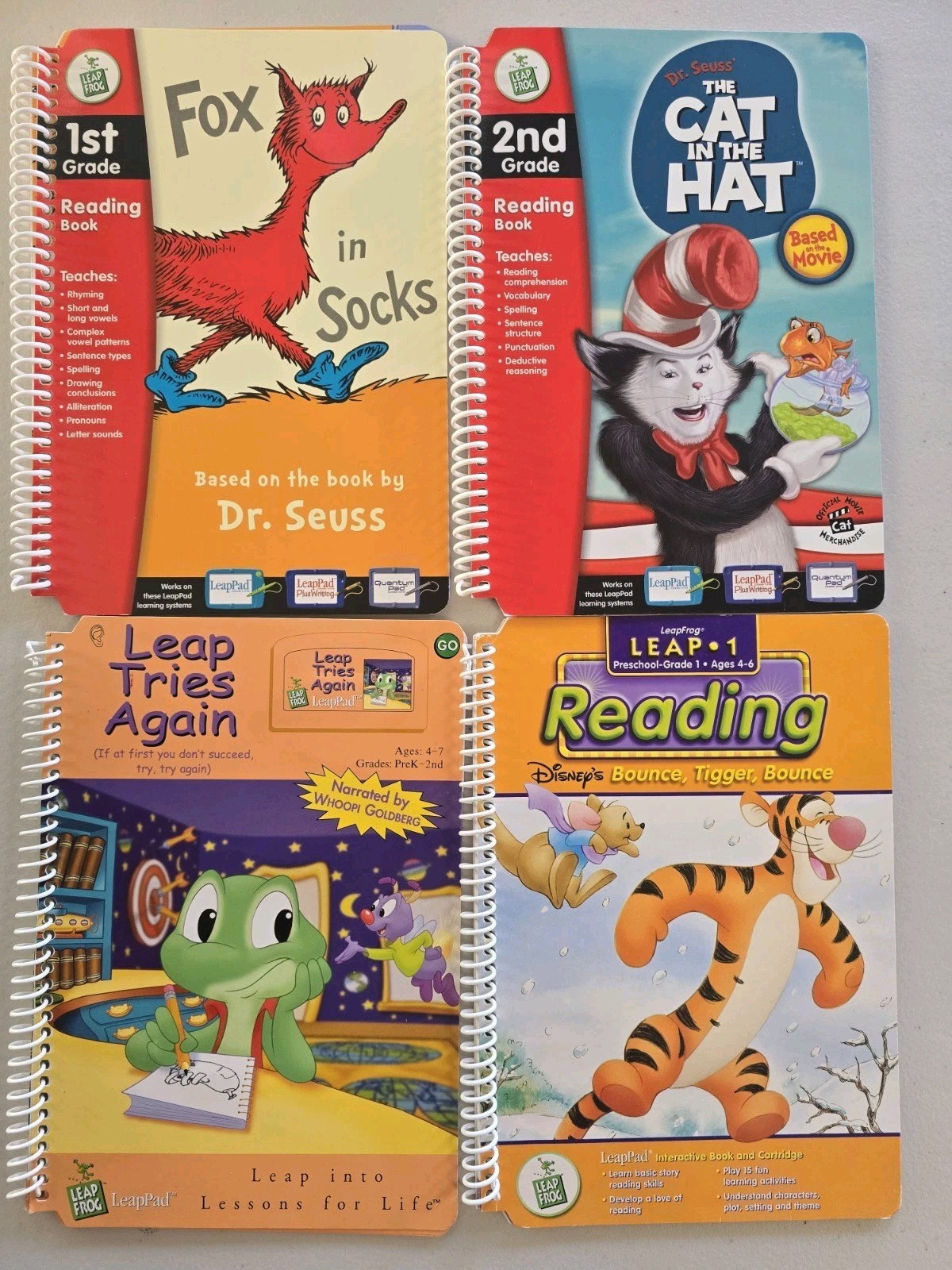 Lot Of 14 Leap Frog Leap Start SPIRAL Learning BOOKS Ages 3-10 Learn to Read