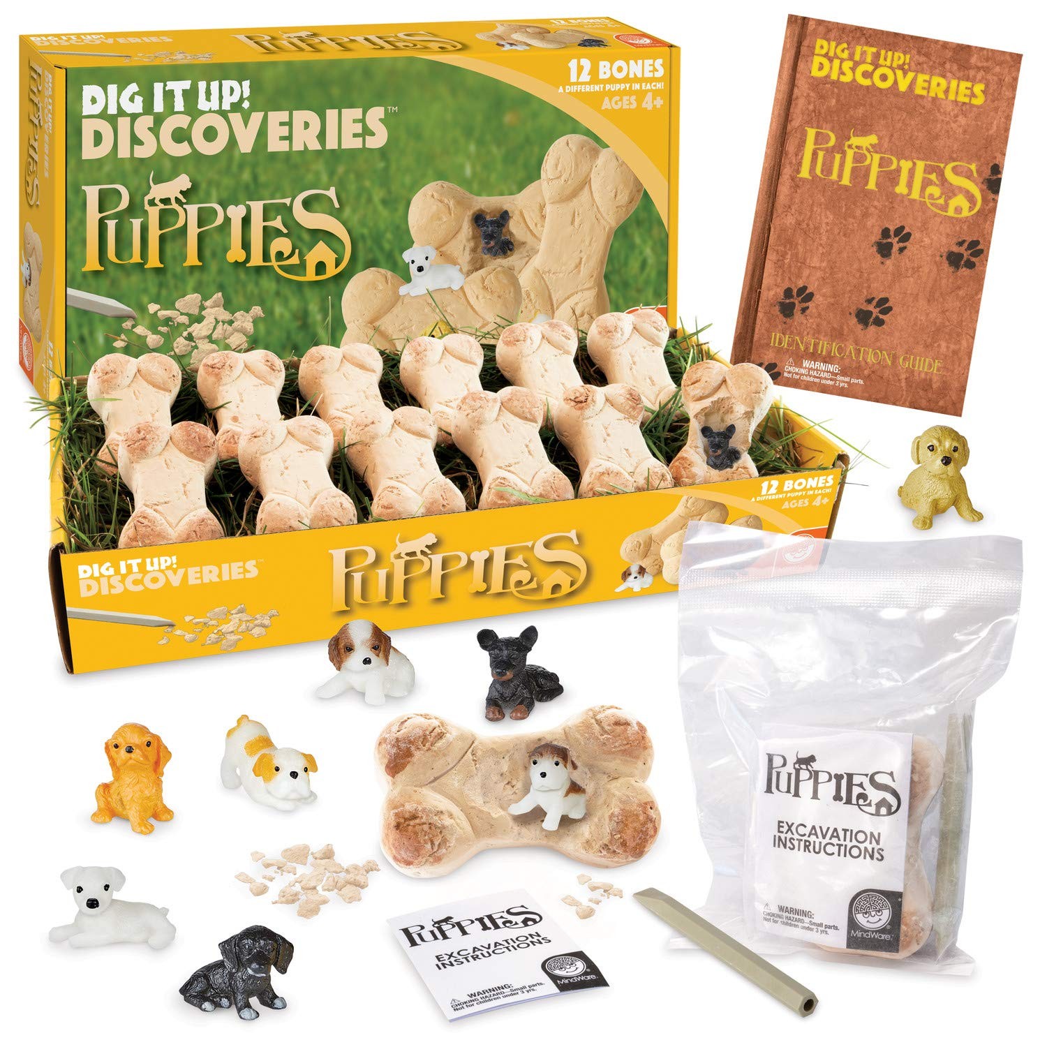 Dig it Up! Puppies Excavation Kit – Educational Toys for 4 and Up – Dig Kit w…