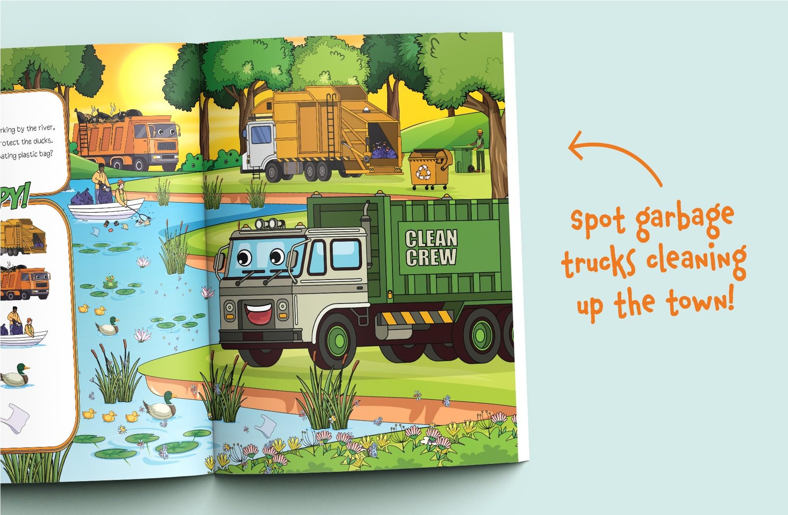 I Spy Garbage Trucks: Spot Trash Trucks Cleaning Up the Town! A Cute Search…