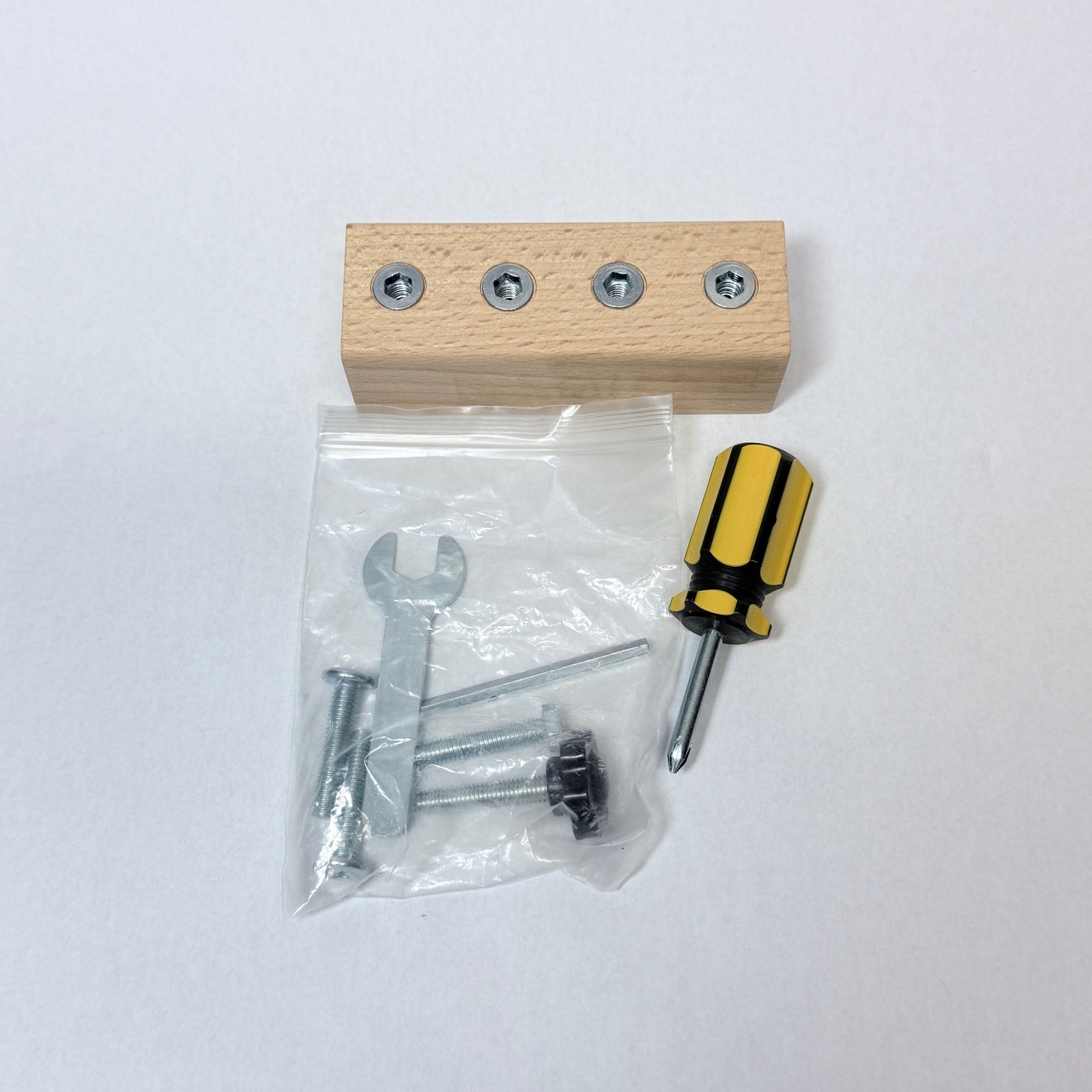 Montessori Wooden Screw Driver Board Toy Set Fine Motor Skills Learning Tool
