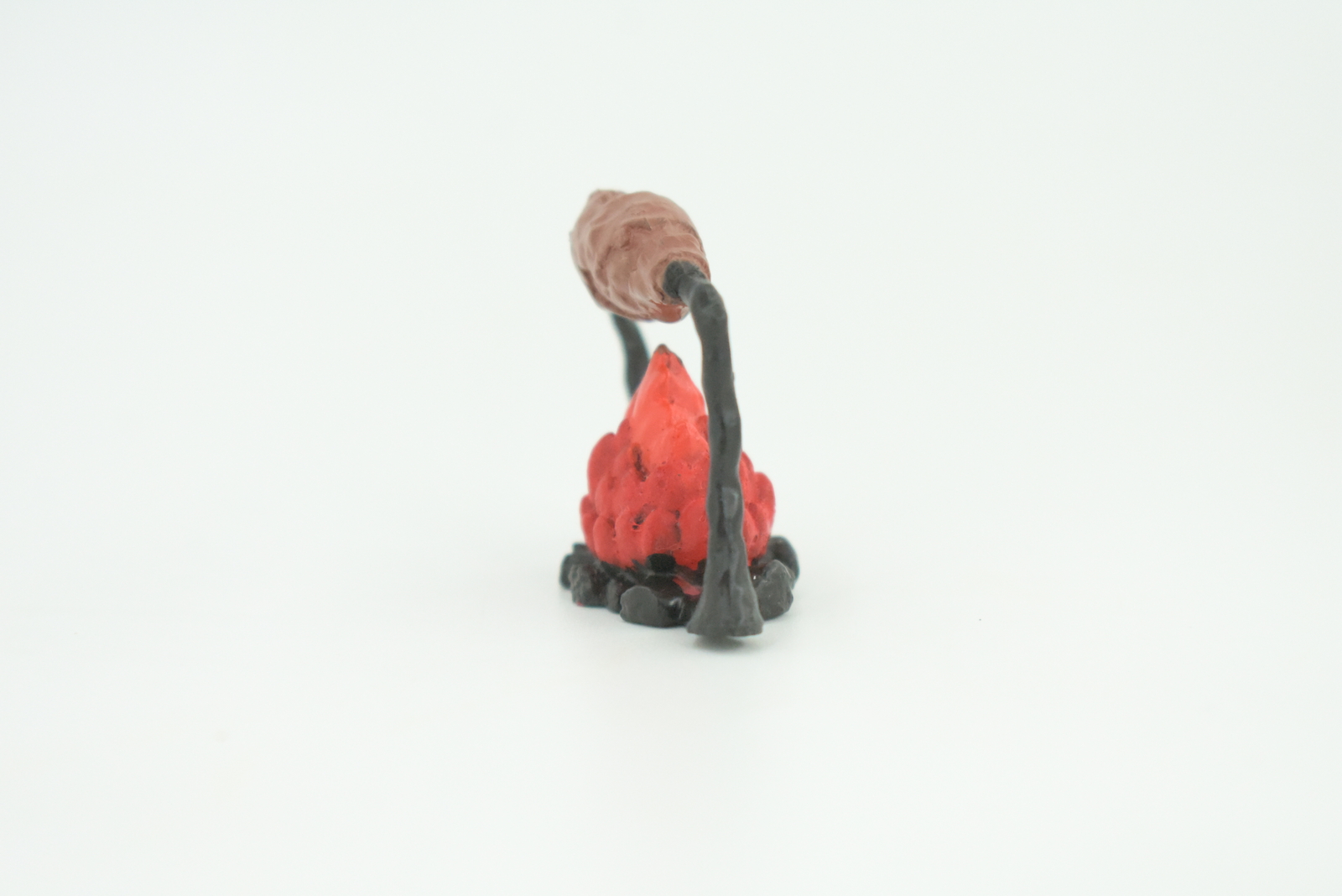 Toy Camp Fire Cooking Meat, Prehistoric Diorama Rubber 1 3/4 Inches F3143 B224