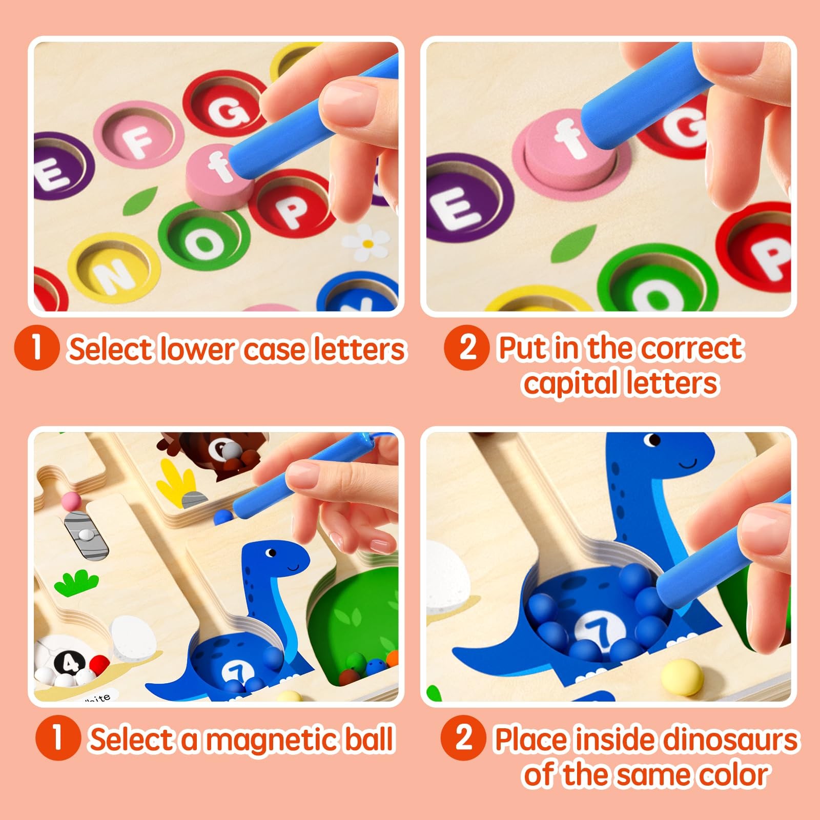 UMEREACT 2 in 1 Magnetic Color and Number Maze One Size, Multicolored