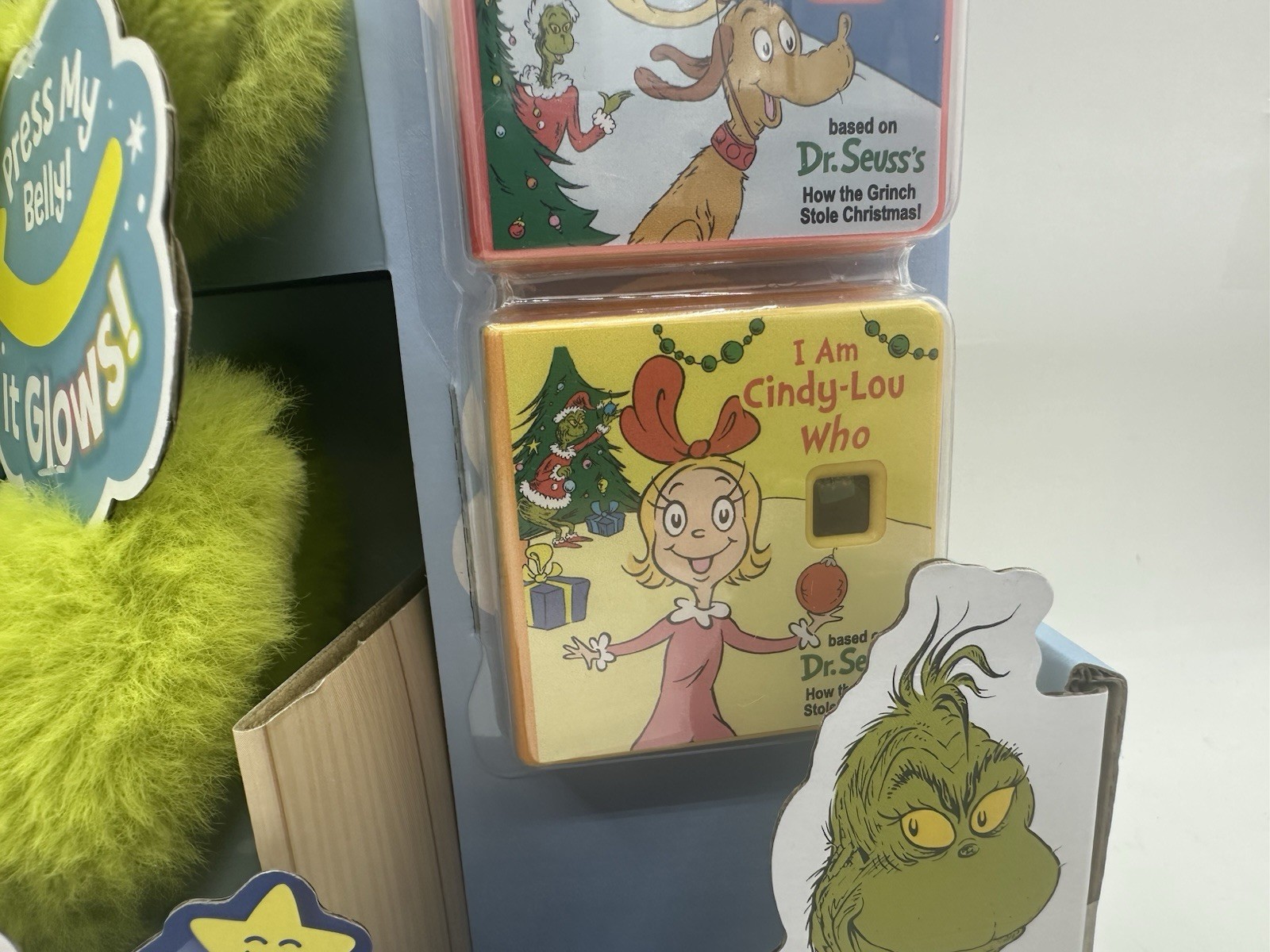 Little Tikes Story Dream Machine The Grinch Plush & 3 Books Dr Seuss Edition New