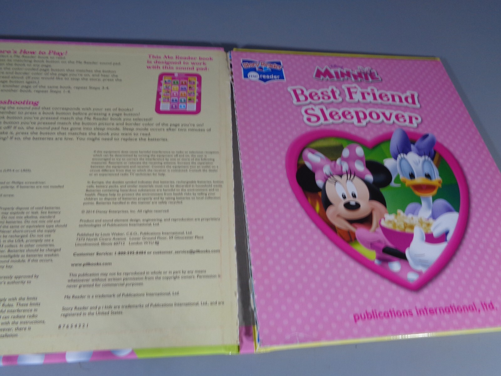 Disney Junior Minnie Mouse Me Reader Electronic Storybook Read Activity 2011 Toy