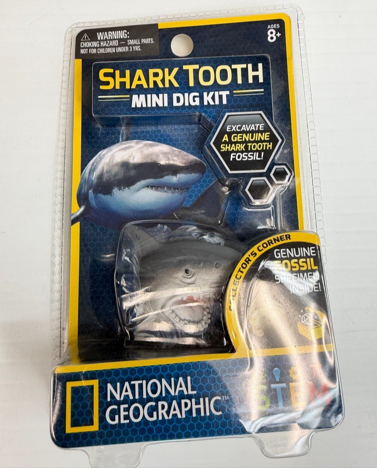 Shark Tooth Mini Dig Kit National Geographic Fossil Party Learn Stem Collect Ni