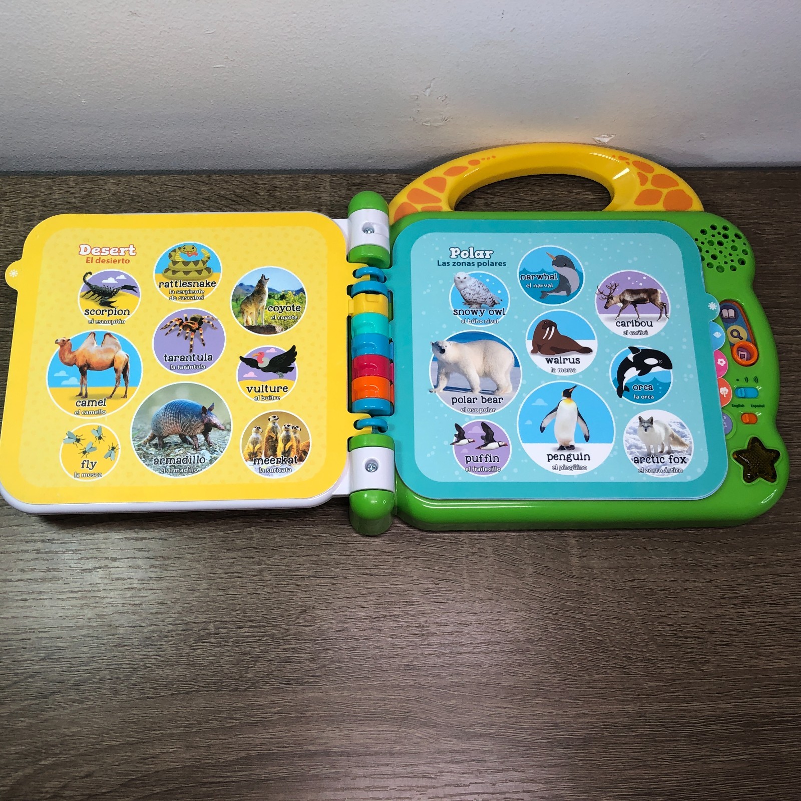 Leap Frog 100 Animals Book English Spanish Electronic Learning Toy 2020 Works 8″