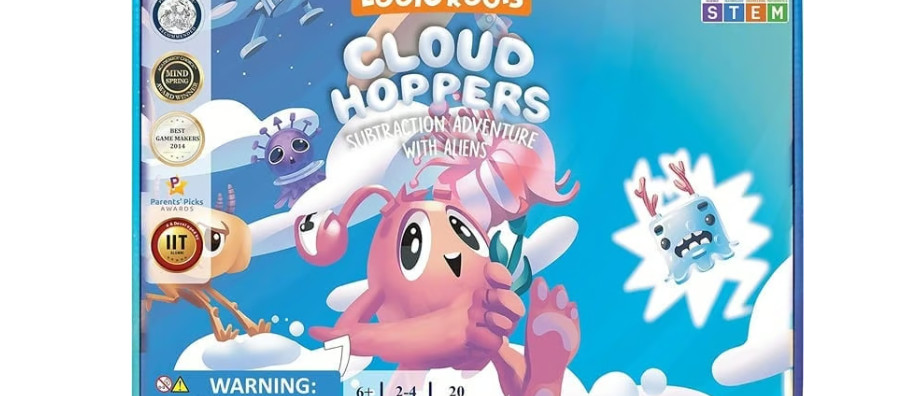 Logic Roots Cloud Hoppers Addition & Subtraction Board Game Educational Math FUN