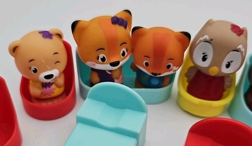 Timber Tots: Family – 7 Character Set, Animal Forest Friends, 1.75-2″ Toy Lot 19