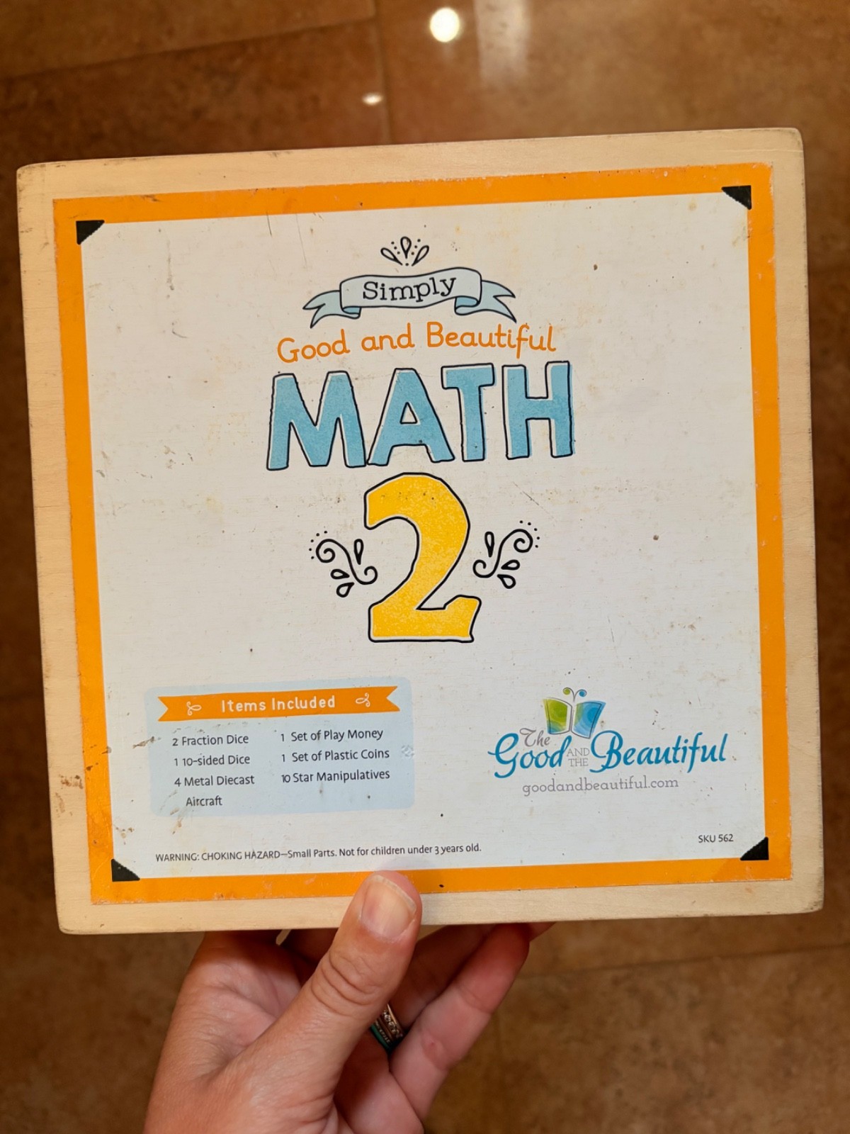 The Good and The Beautiful Math Wooden Box 2 Manipulative’s and Answer Key
