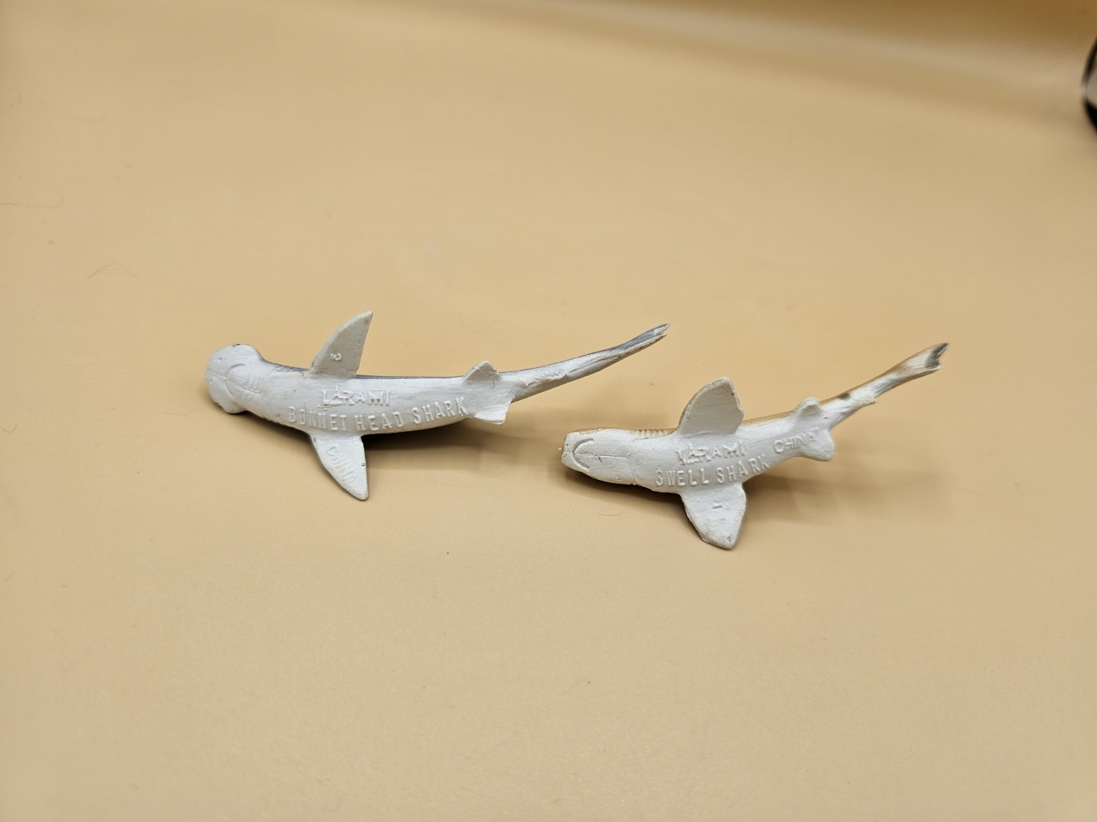 Retired 1993 Larami Bonnethead and Swell Shark Animal Toy Figures