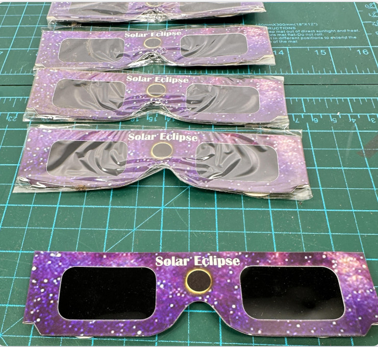 Solar Eclipse Glasses Lot of 6 Approved Direct Sun Viewing Eyewear Sealed