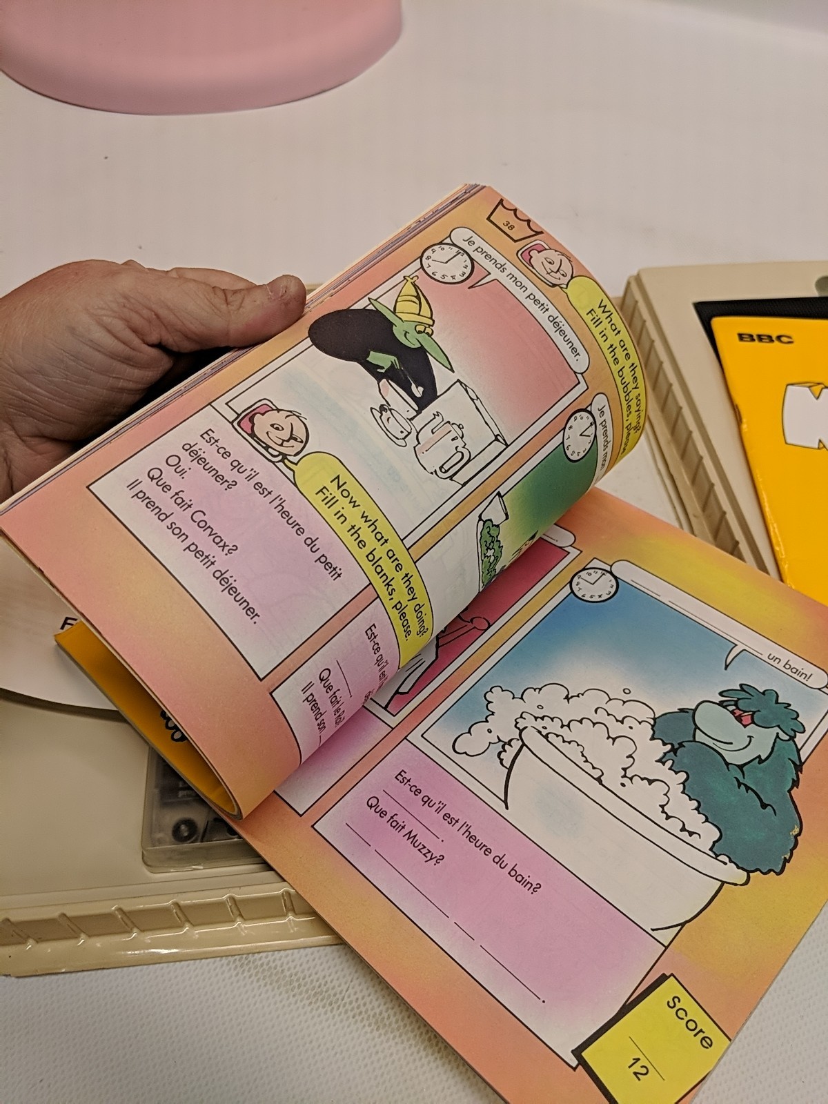 Muzzy Video French Course VHS/CASSETTE KIT BBC EARLY ADVANTAGE PROGRAM 1988 NOS