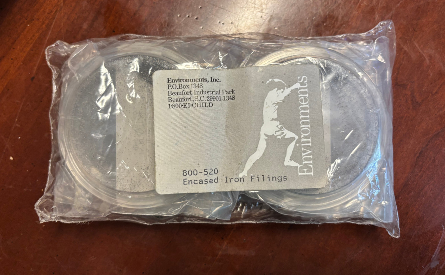 Environments Encased Iron Filings in Plastic Bubble Set of 6 – New in Package