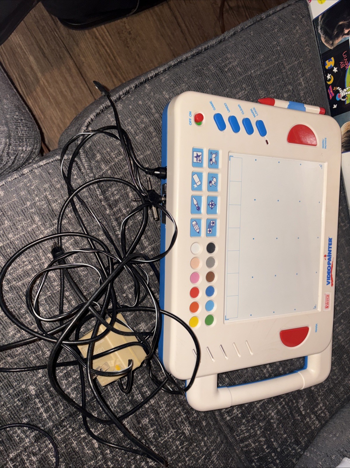 Vintage 1990s VTech Master Video Painter In Box 1991 W/ Stylus OEM Cords & Box