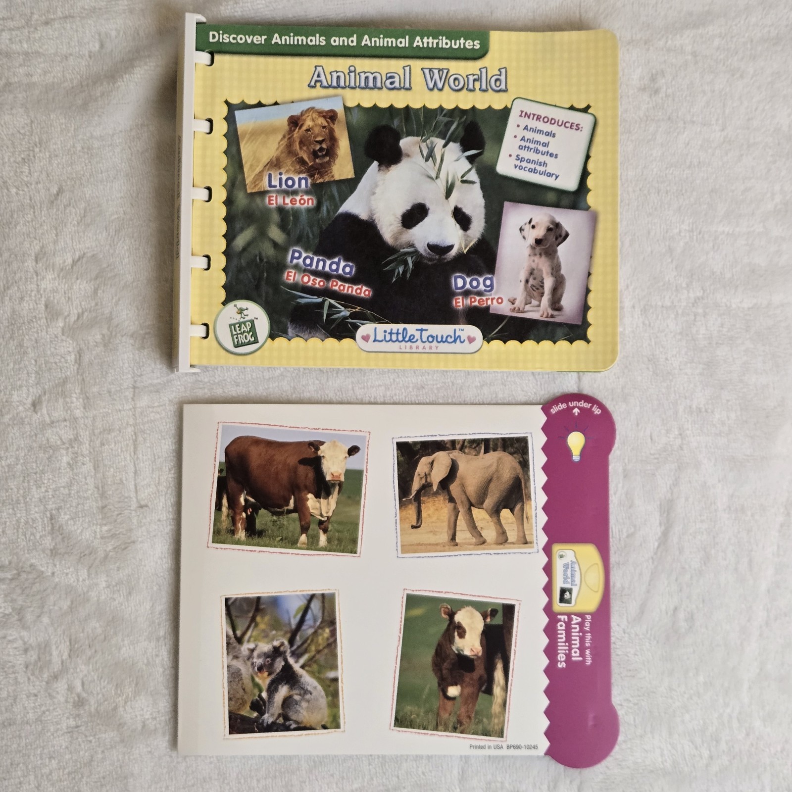 3 Little Touch Leap Frog Leap Pad Books & Cartridges Animals Infants Toddler