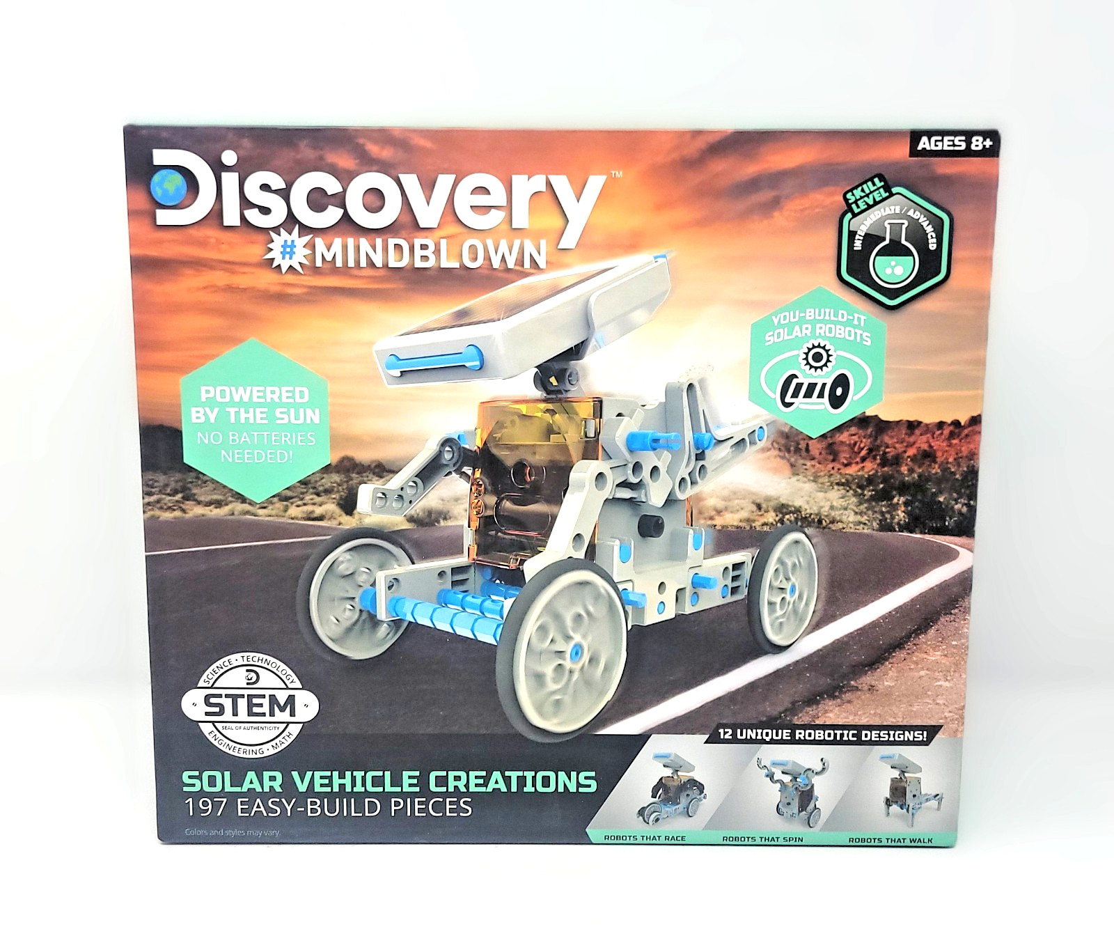 Discovery Mindblown Solar Vehicle Creations Kit STEM 12 Designs 197pc New Condit