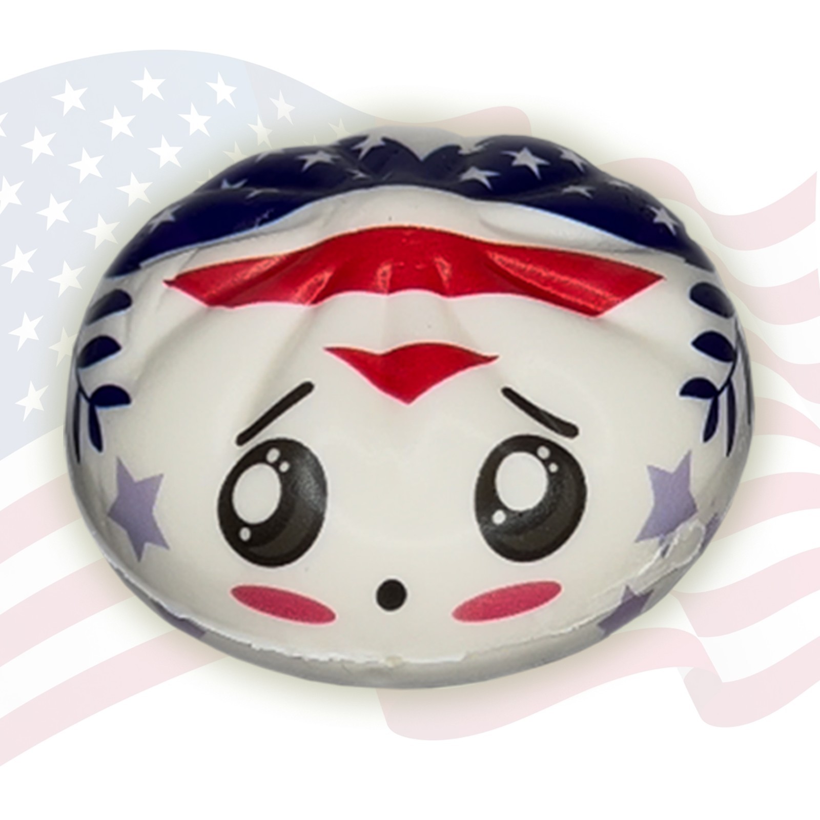 Toy Master Happy Birthday America PU Bao Bun Squishy w/ Surprise Token