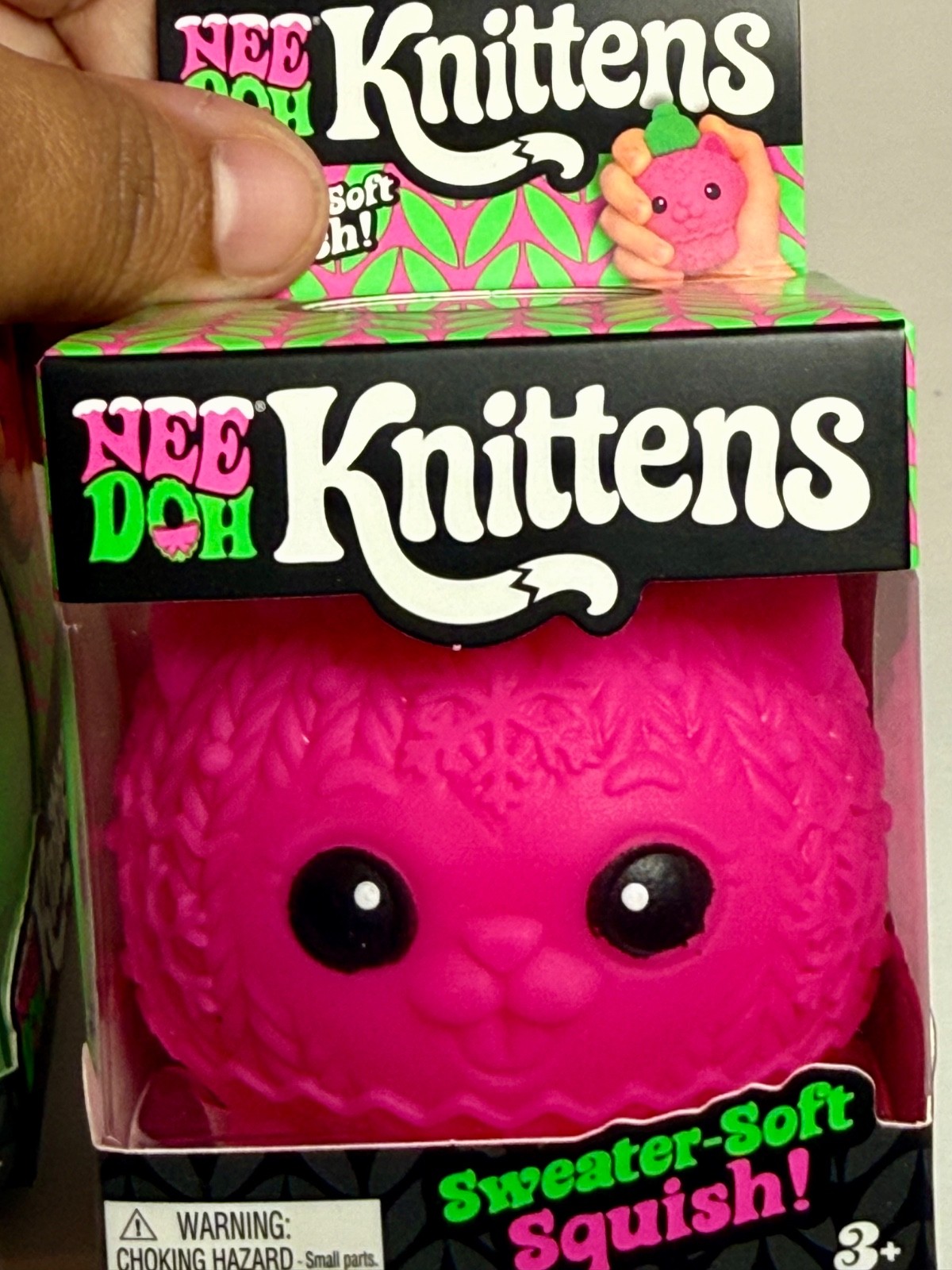 UNRELEASED NeeDoh Christmas Knittens 🎄 Set of 2 Pink & Green 🔥🔥 ULTRA RARE