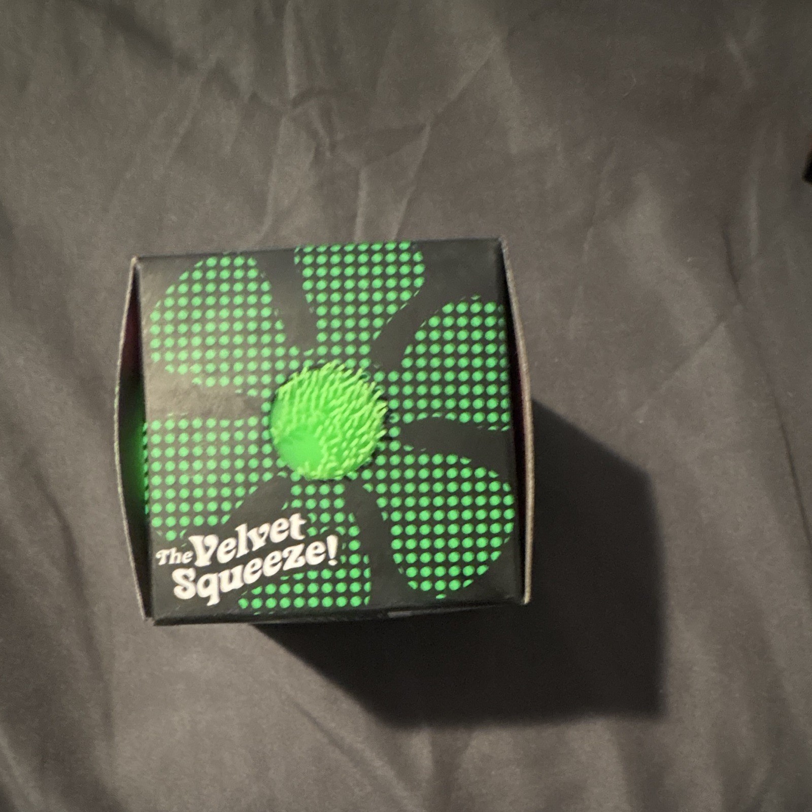 Nee Doh Fuzz Ball Flower Power Velvet Squeeze Toy, Green